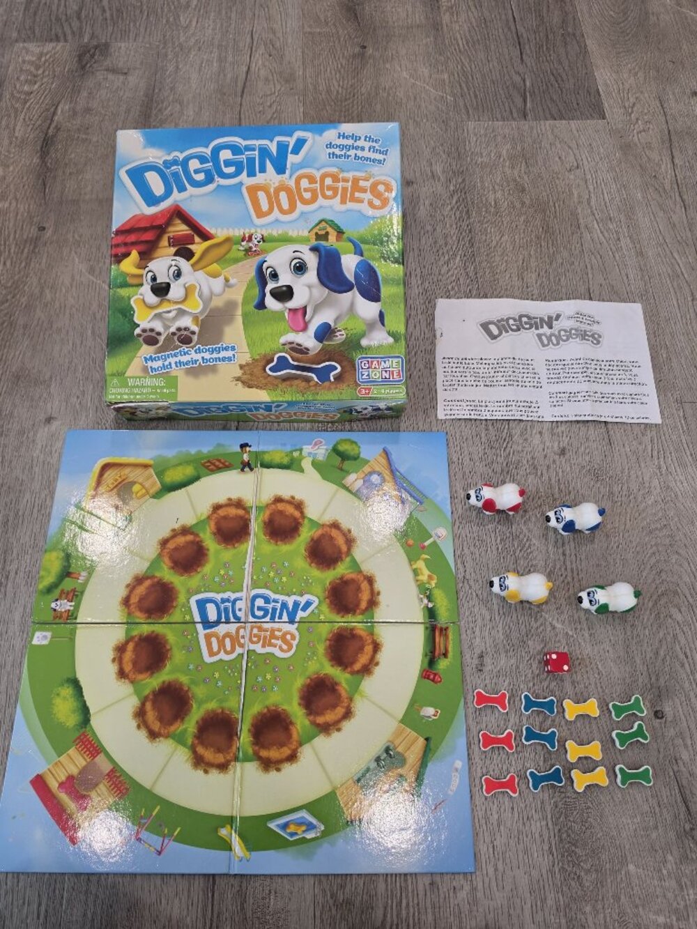 Diggin Doggies Board Game By Game Zone Ages 3+ Complete Set